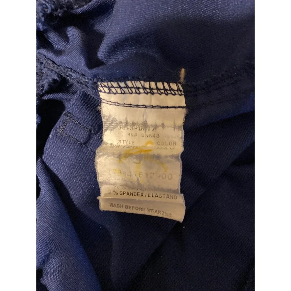 Cherokee Workwear Navy Blue Scrub Pants Cargo Drawstring WW120 Mens Medium 0185